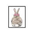 Picture of Behind Bunny with Flowers _GroupedProduct_Rectangle_Portrait_Canvas_Framed_