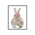 Picture of Behind Bunny with Flowers _GroupedProduct_Rectangle_Portrait_Canvas_Framed_