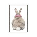 Picture of Behind Bunny with Flowers _GroupedProduct_Rectangle_Portrait_Canvas_Framed_