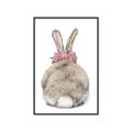 Picture of Behind Bunny with Flowers _GroupedProduct_Rectangle_Portrait_Canvas_Framed_