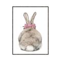 Picture of Behind Bunny with Flowers _GroupedProduct_Rectangle_Portrait_Canvas_Framed_