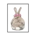 Picture of Behind Bunny with Flowers _GroupedProduct_Rectangle_Portrait_Canvas_Framed_