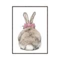Picture of Behind Bunny with Flowers _GroupedProduct_Rectangle_Portrait_Canvas_Framed_
