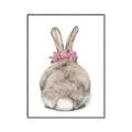Picture of Behind Bunny with Flowers _GroupedProduct_Rectangle_Portrait_Canvas_Framed_