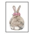 Picture of Behind Bunny with Flowers _GroupedProduct_Rectangle_Portrait_Canvas_Framed_