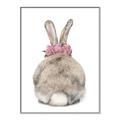 Picture of Behind Bunny with Flowers _GroupedProduct_Rectangle_Portrait_Canvas_Framed_