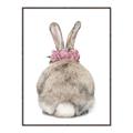 Picture of Behind Bunny with Flowers _GroupedProduct_Rectangle_Portrait_Canvas_Framed_