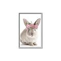 Picture of Floral In Front Bunny _GroupedProduct_Rectangle_Portrait_Canvas_Framed_