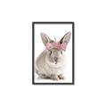 Picture of Floral In Front Bunny _GroupedProduct_Rectangle_Portrait_Canvas_Framed_