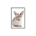 Picture of Floral In Front Bunny _GroupedProduct_Rectangle_Portrait_Canvas_Framed_