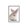 Picture of Floral In Front Bunny _GroupedProduct_Rectangle_Portrait_Canvas_Framed_