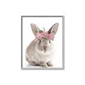 Picture of Floral In Front Bunny _GroupedProduct_Rectangle_Portrait_Canvas_Framed_