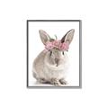 Picture of Floral In Front Bunny _GroupedProduct_Rectangle_Portrait_Canvas_Framed_