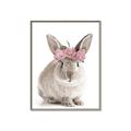 Picture of Floral In Front Bunny _GroupedProduct_Rectangle_Portrait_Canvas_Framed_