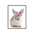 Picture of Floral In Front Bunny _GroupedProduct_Rectangle_Portrait_Canvas_Framed_