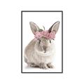 Picture of Floral In Front Bunny _GroupedProduct_Rectangle_Portrait_Canvas_Framed_