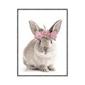 Picture of Floral In Front Bunny _GroupedProduct_Rectangle_Portrait_Canvas_Framed_