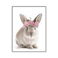 Picture of Floral In Front Bunny _GroupedProduct_Rectangle_Portrait_Canvas_Framed_