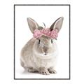 Picture of Floral In Front Bunny _GroupedProduct_Rectangle_Portrait_Canvas_Framed_