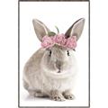 Picture of Floral In Front Bunny _GroupedProduct_Rectangle_Portrait_Canvas_Framed_