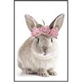 Picture of Floral In Front Bunny _GroupedProduct_Rectangle_Portrait_Canvas_Framed_