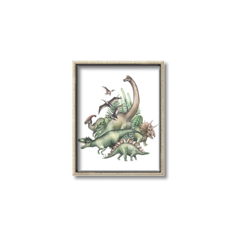 Picture of Wild Dinosaurs _GroupedProduct_Rectangle_Portrait_Canvas_Framed_