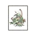 Picture of Wild Dinosaurs _GroupedProduct_Rectangle_Portrait_Canvas_Framed_