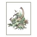 Picture of Wild Dinosaurs _GroupedProduct_Rectangle_Portrait_Canvas_Framed_