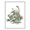 Picture of Wild Dinosaurs _GroupedProduct_Rectangle_Portrait_Canvas_Framed_