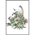Picture of Wild Dinosaurs _GroupedProduct_Rectangle_Portrait_Canvas_Framed_