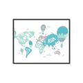 Picture of Hot Air Balloon Map  _GroupedProduct_Rectangle_Landscape_Canvas_Framed_