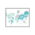 Picture of Hot Air Balloon Map  _GroupedProduct_Rectangle_Landscape_Canvas_Framed_