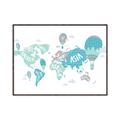Picture of Hot Air Balloon Map  _GroupedProduct_Rectangle_Landscape_Canvas_Framed_