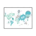 Picture of Hot Air Balloon Map  _GroupedProduct_Rectangle_Landscape_Canvas_Framed_