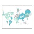 Picture of Hot Air Balloon Map  _GroupedProduct_Rectangle_Landscape_Canvas_Framed_