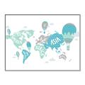 Picture of Hot Air Balloon Map  _GroupedProduct_Rectangle_Landscape_Canvas_Framed_