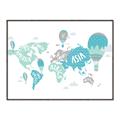 Picture of Hot Air Balloon Map  _GroupedProduct_Rectangle_Landscape_Canvas_Framed_