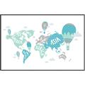 Picture of Hot Air Balloon Map  _GroupedProduct_Rectangle_Landscape_Canvas_Framed_