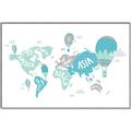 Picture of Hot Air Balloon Map  _GroupedProduct_Rectangle_Landscape_Canvas_Framed_