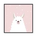 Picture of Pinky Llama  _GroupedProduct_Square_Mini_ _GroupedProduct_Square_Canvas_Framed_