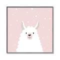 Picture of Pinky Llama  _GroupedProduct_Square_Mini_ _GroupedProduct_Square_Canvas_Framed_