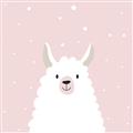 Picture of Pinky Llama  _GroupedProduct_Square_Mini_ _GroupedProduct_Square_Unframed_Print_Only_