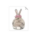 Picture of Behind Bunny with Flowers _GroupedProduct_Rectangle_Portrait_Unframed_Print_Only_