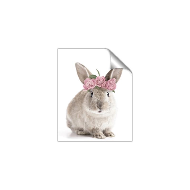 Picture of Floral In Front Bunny _GroupedProduct_Rectangle_Portrait_Unframed_Print_Only_