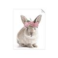 Picture of Floral In Front Bunny _GroupedProduct_Rectangle_Portrait_Unframed_Print_Only_