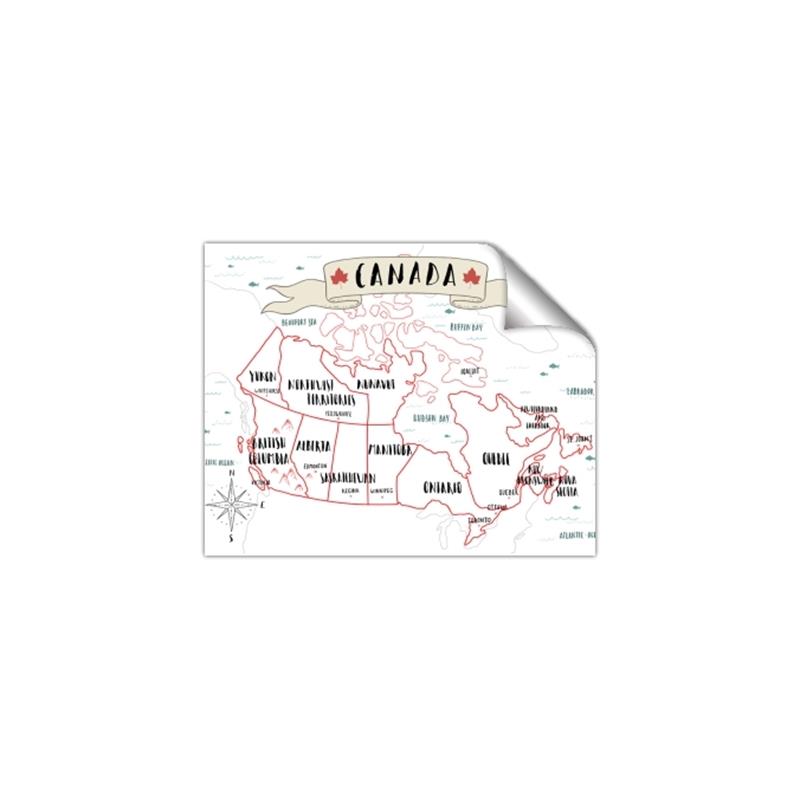 Picture of Canada Map  _GroupedProduct_Rectangle_Landscape_Unframed_Print_Only_