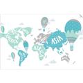 Picture of Hot Air Balloon Map  _GroupedProduct_Rectangle_Landscape_Unframed_Print_Only_
