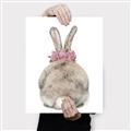 Picture of Behind Bunny with Flowers _GroupedProduct_Rectangle_Portrait_Canvas_