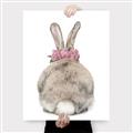 Picture of Behind Bunny with Flowers _GroupedProduct_Rectangle_Portrait_Canvas_