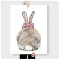 Picture of Behind Bunny with Flowers _GroupedProduct_Rectangle_Portrait_Canvas_